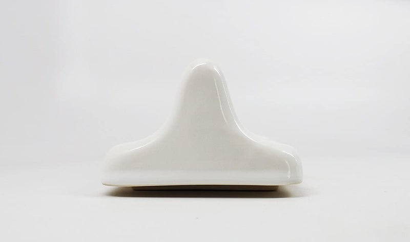 Tenedos Glazed Ceramic Bathroom Toilet Paper Holder Accessory White Wall Mount Durable Classic Design Not for Flat Surface Installation - Image 4